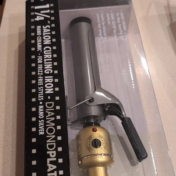 Hot Tools Diamond Platinum Gold Curling Iron - Picture 3 of 14